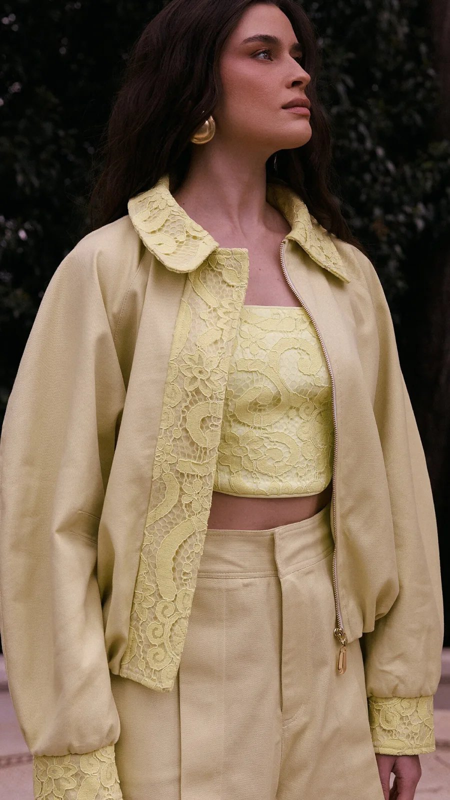 Jaqueta Bomber Renda