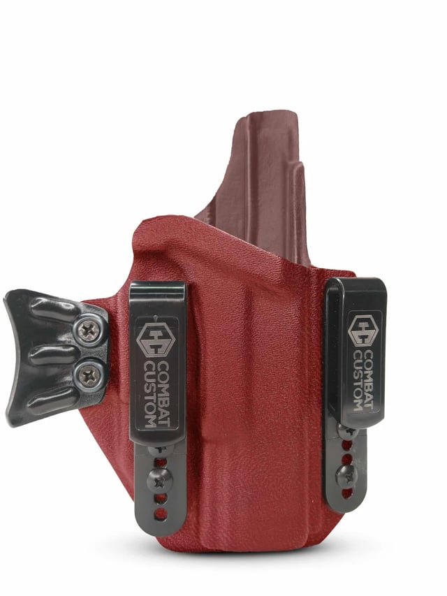 COLDRE VELADO DOUBLE BELT GLOCK G19 BLOOD RED