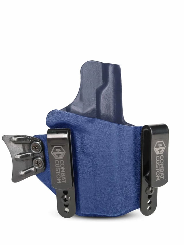 COLDRE VELADO DOUBLE BELT SPRINGFIELD HELLCAT BLUE POLICE