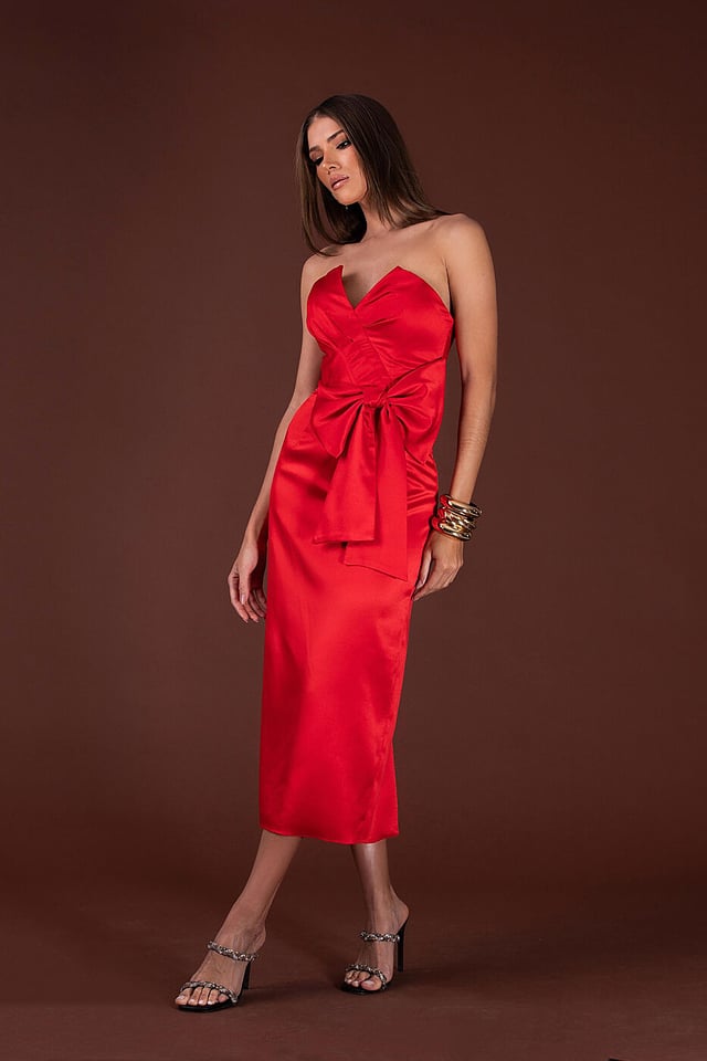 Vestido Midi Laço