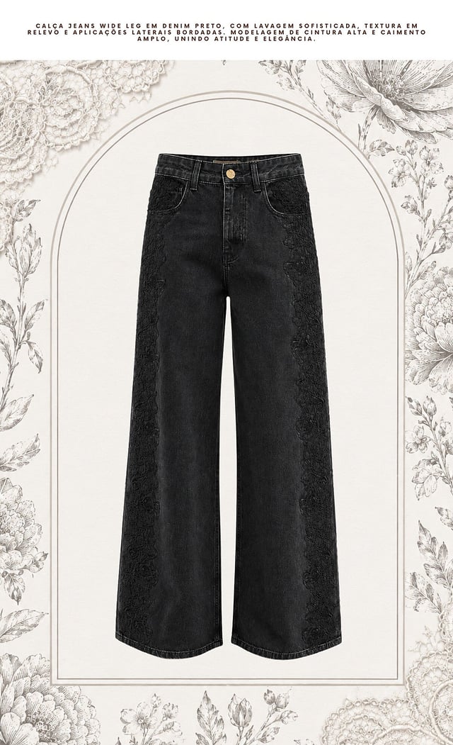 Calça Jeans Wide Leg