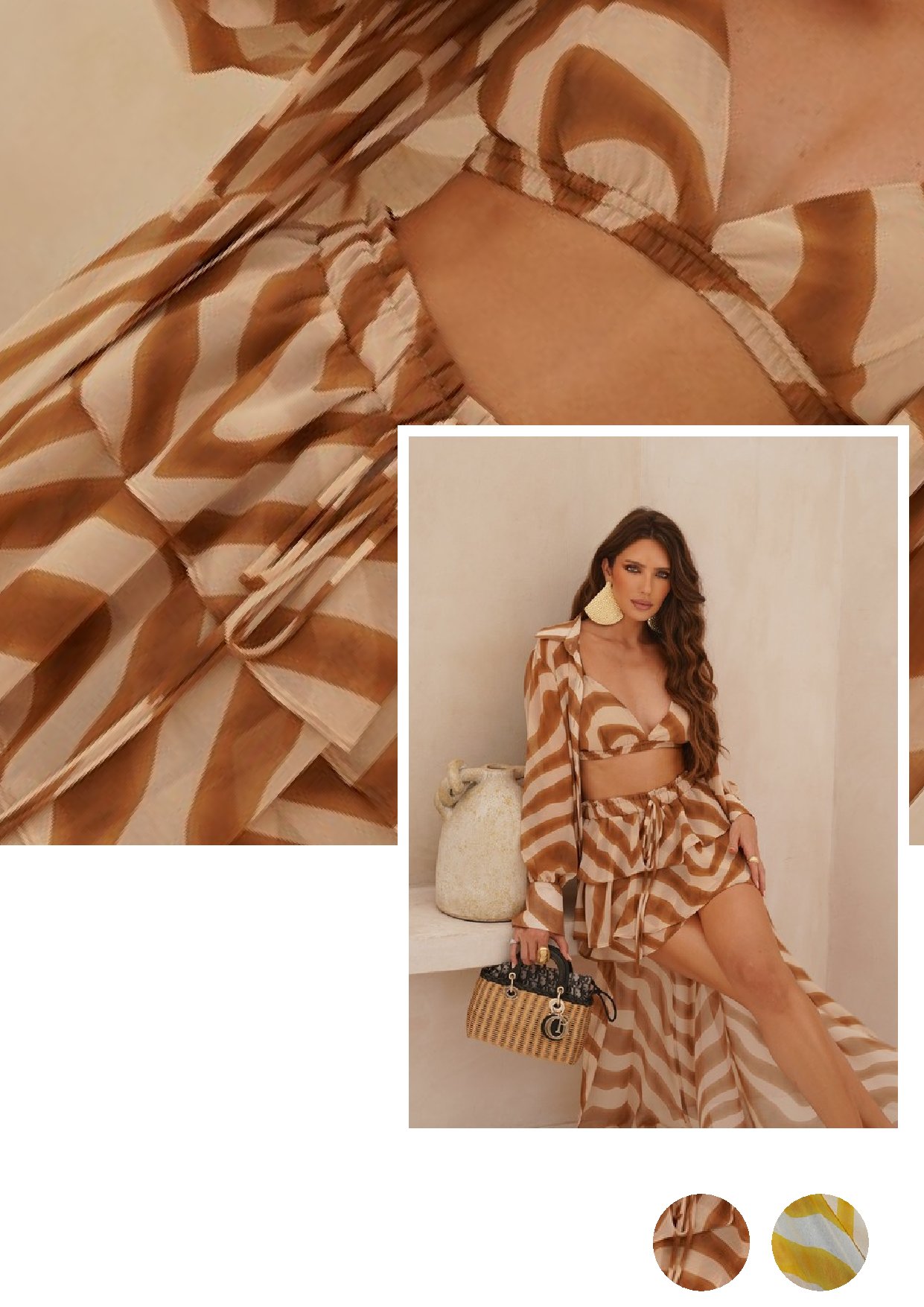Conjunto Chemise c/ Top e Saia Curta Raquel