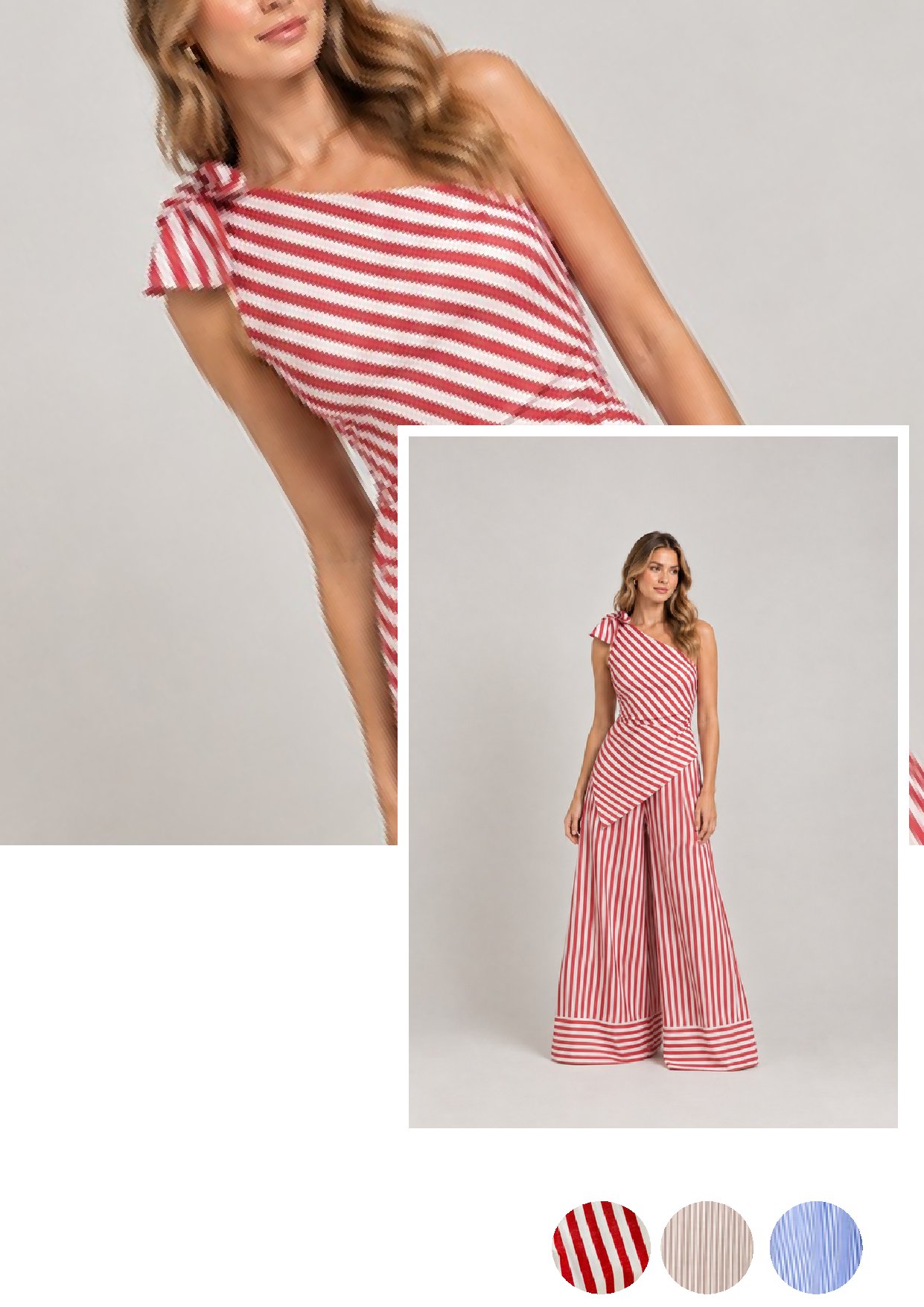 Conjunto Blusa e Calça Pantalona Tricoline Riviera