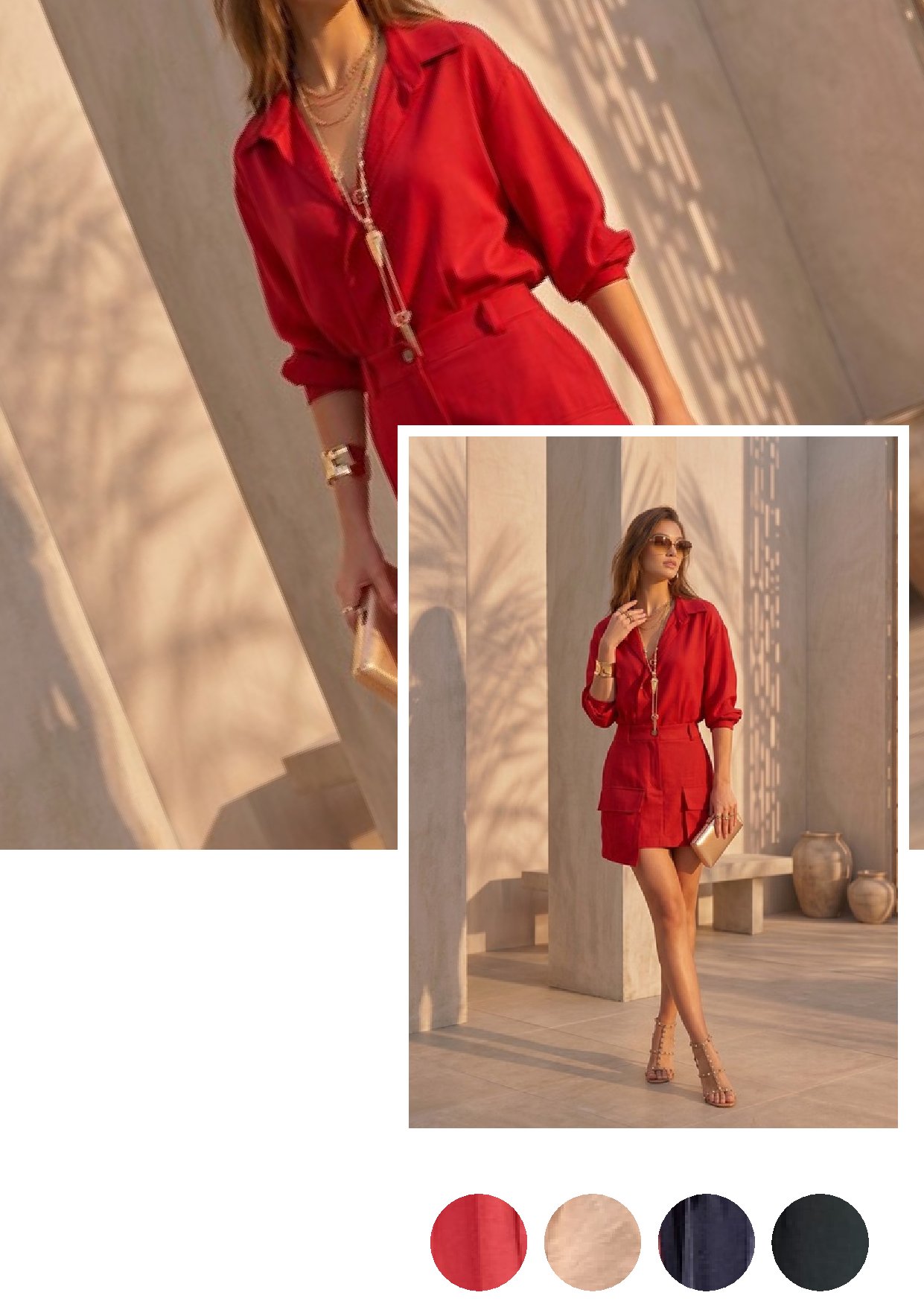 Conjunto Camisa e Shorts Saia Genebra