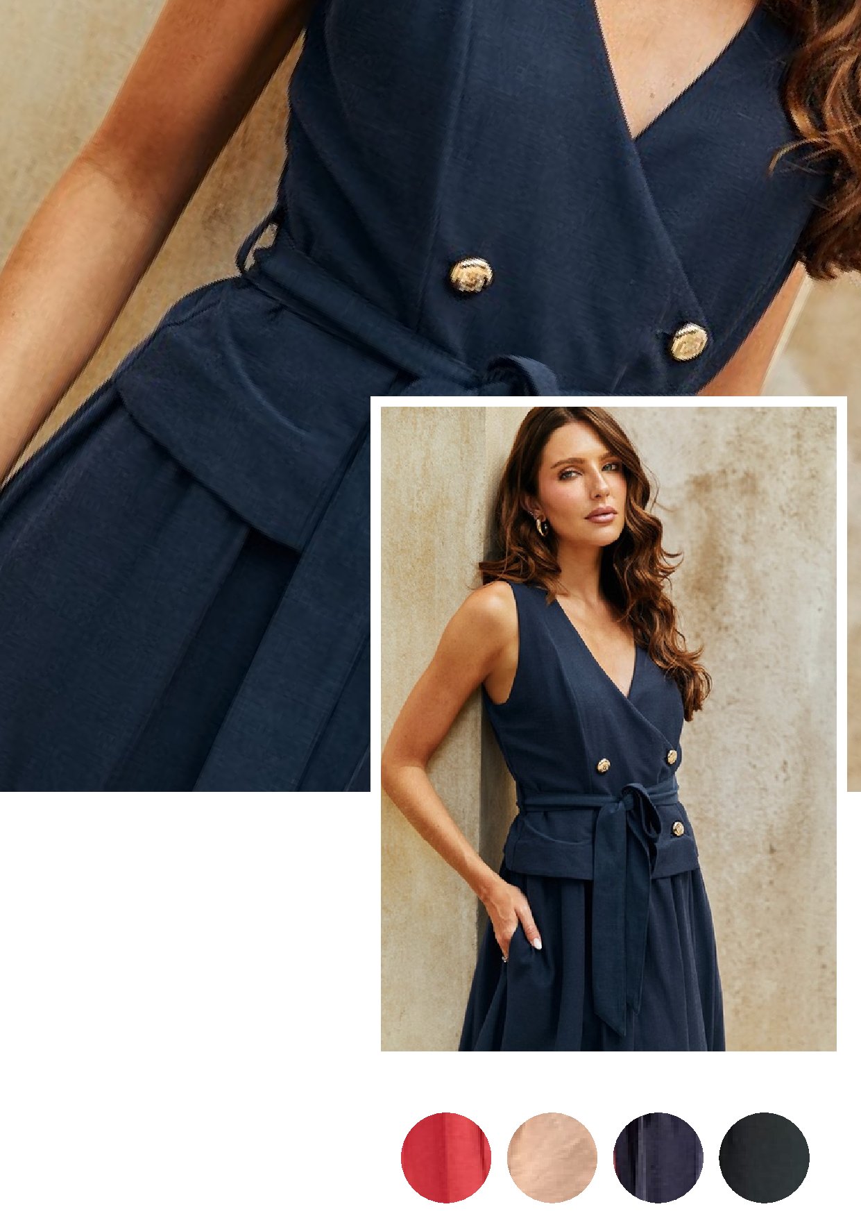 Vestido Midi Transpassado Genebra