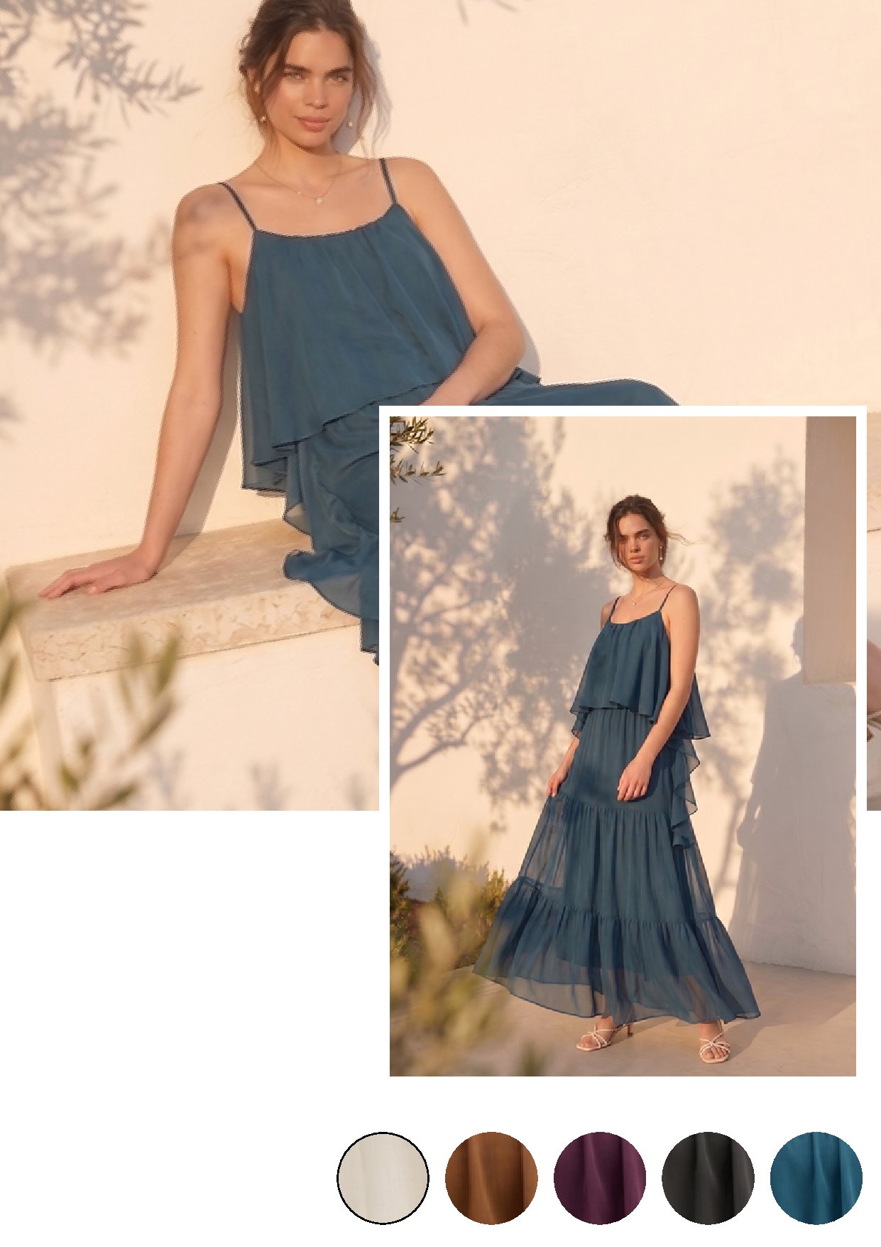 Vestido Longo Babados Benji