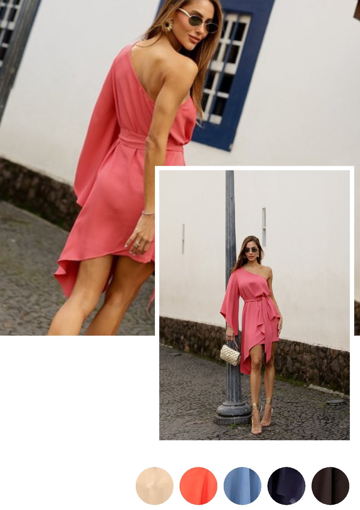 Conjunto Blusa Assimétrica e Saia Zeena