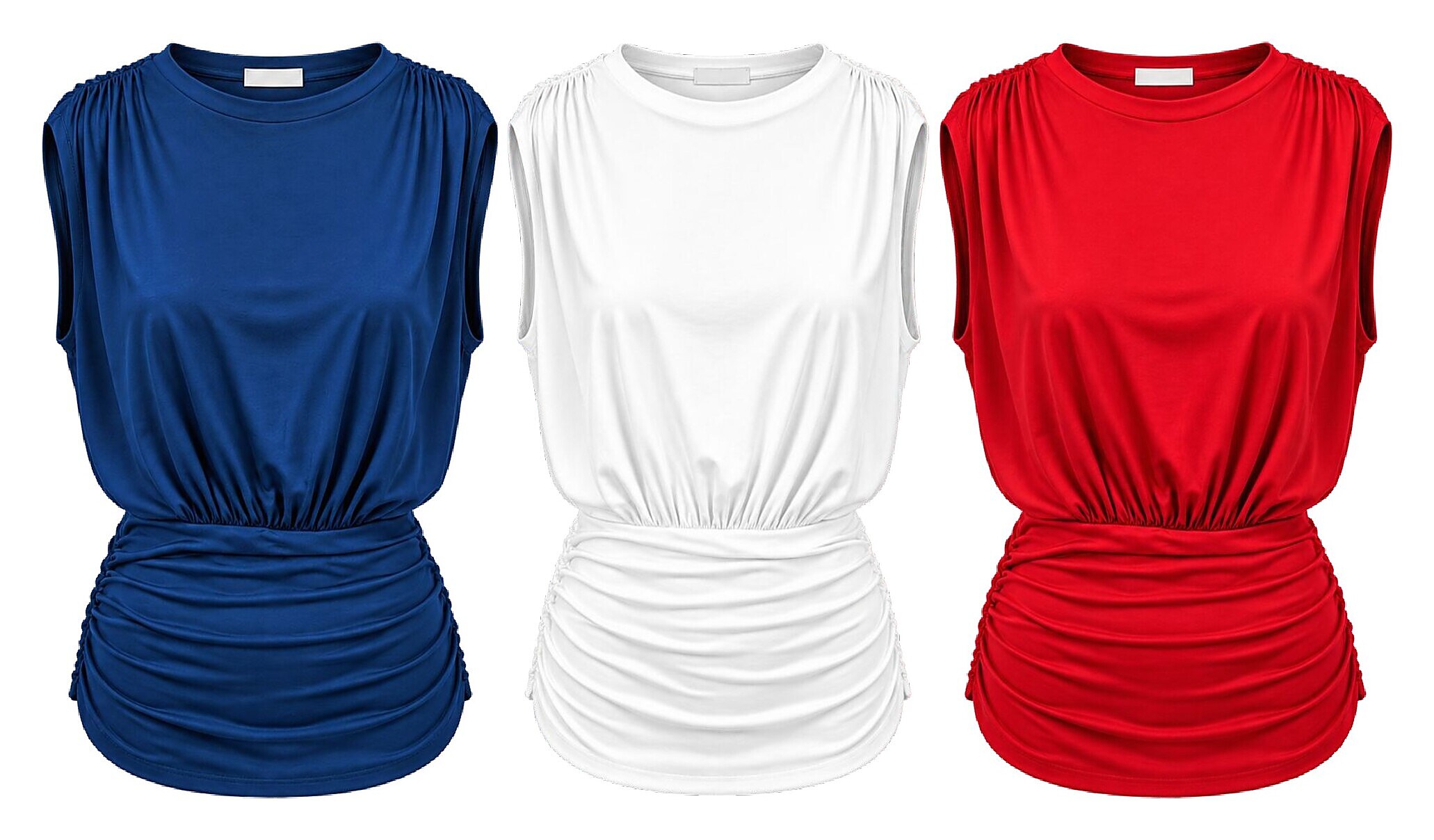 Blusa com pala e franzido em malha