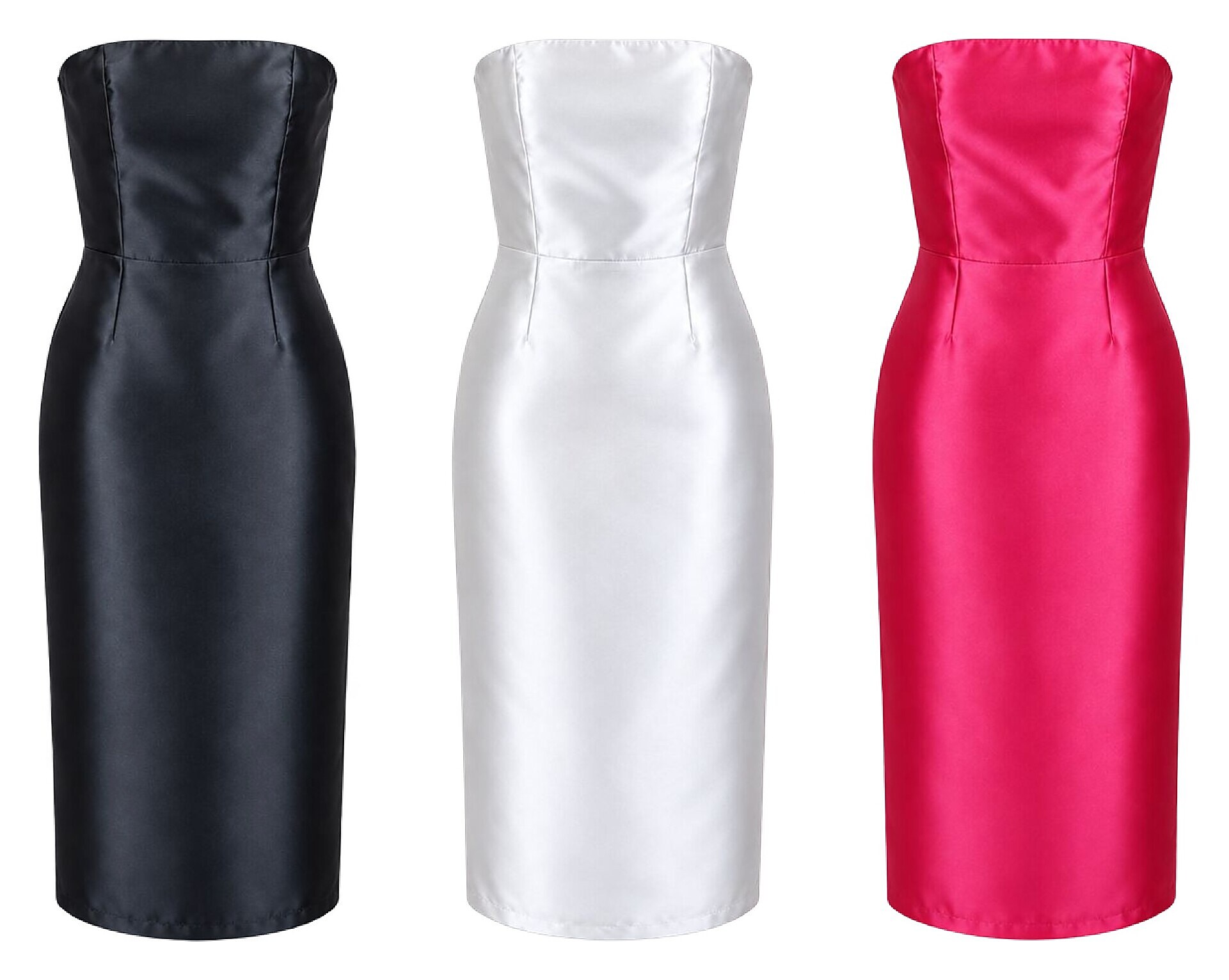 Vestido midi tqc acetinado