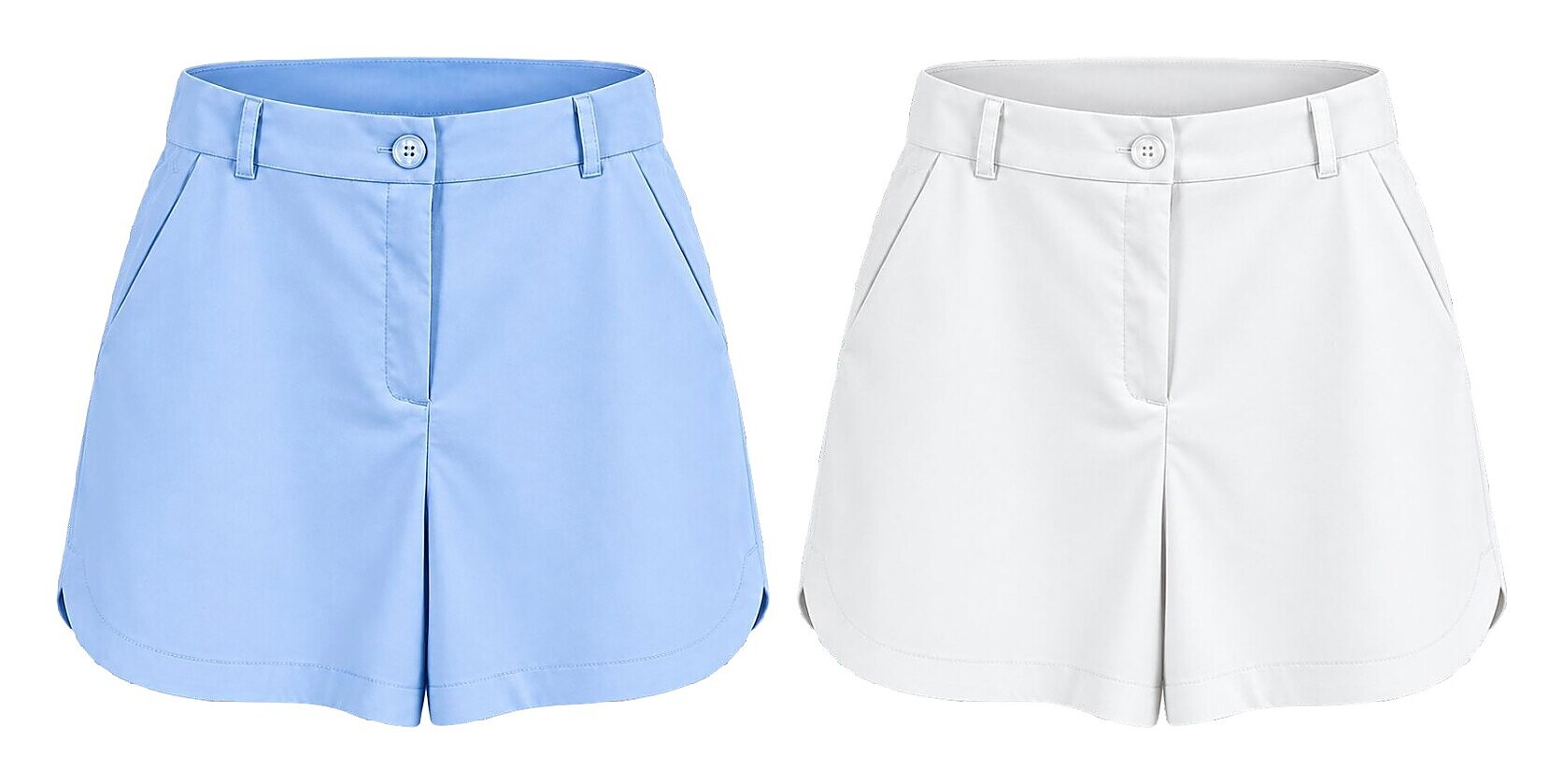 Short com barra arredondada com bolsos