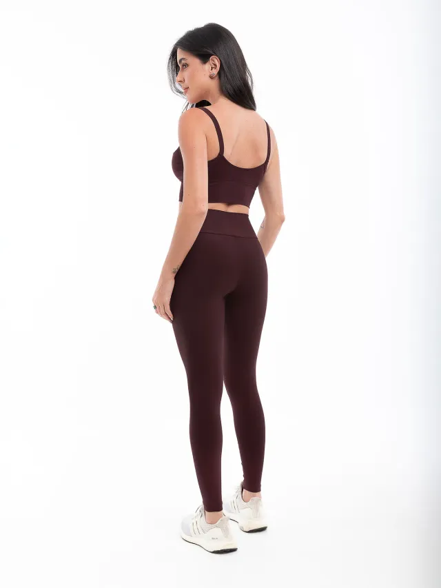 Top Recorte Camiseta Fitpower Light e Legging Básica FitPower Light