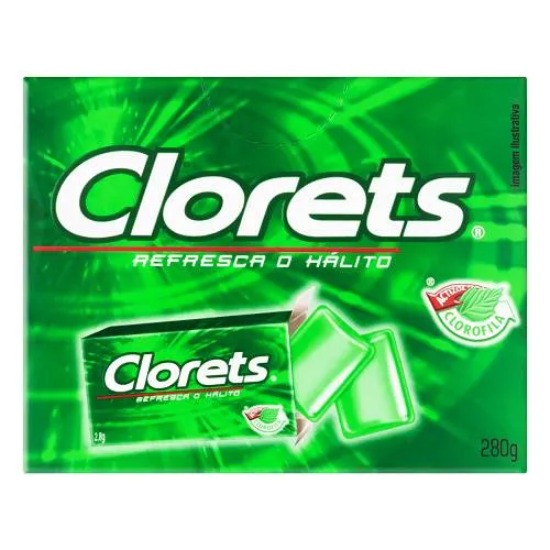 BOMB CHICLE CLORETS 100UN HORTELA