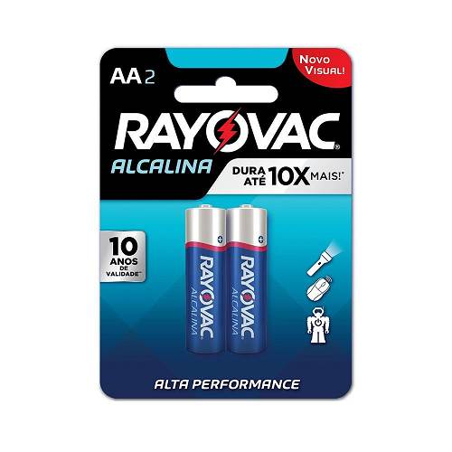 PILHA RAYOVAC ALC AA2 PQ 2UN SM 
