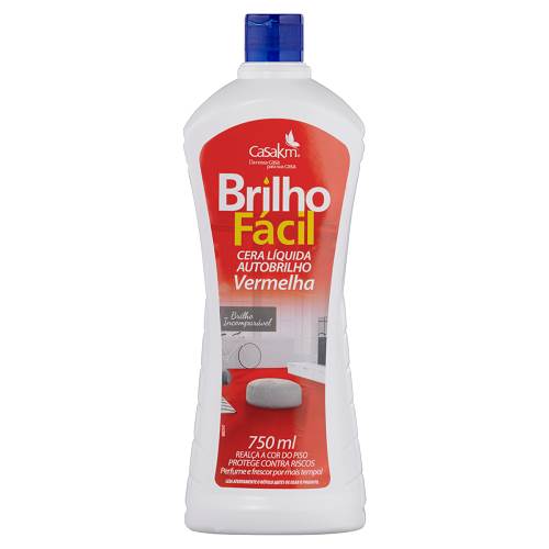 CERA BRILHO FACIL LIQ 750ML VERMELHA