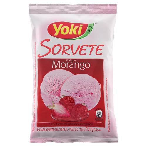 PO SORVETE YOKI 150G MORANGO