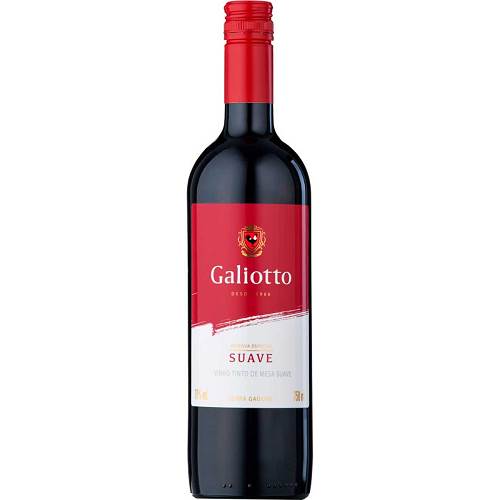BEB VINHO GALIOTTO TINTO 750ML SUAVE VD
