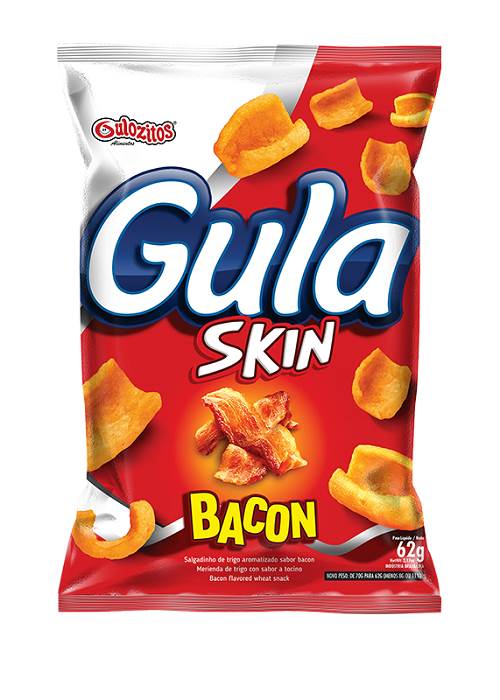 CHIPS GULOZITOS GULA SKIN 62G BACON 
