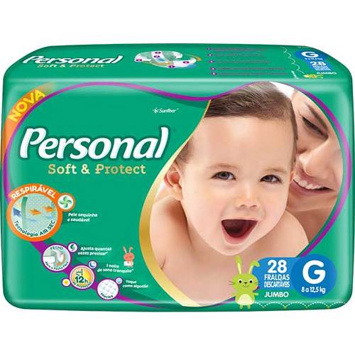 FRALDA PERSONAL SOFT E PROT JUMBO G 28UN