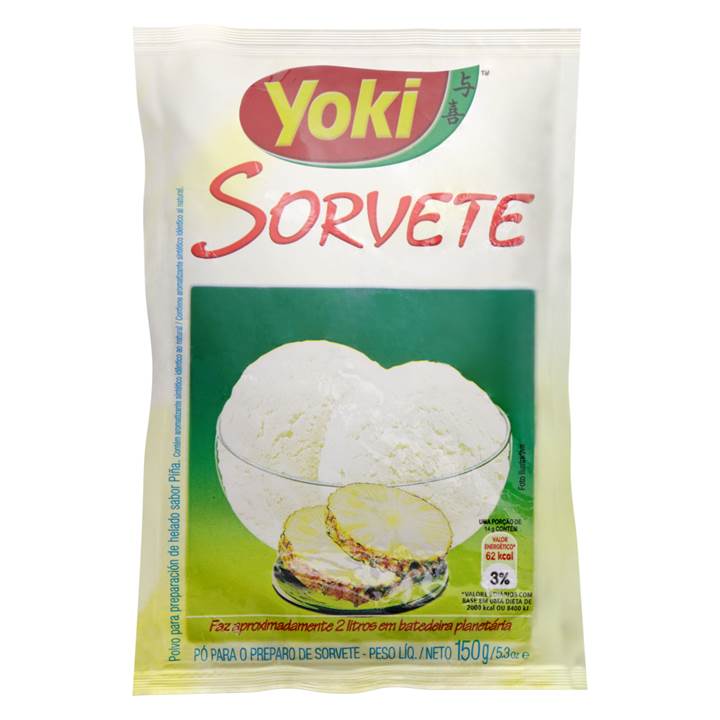 PO SORVETE YOKI 150G ABACAXI