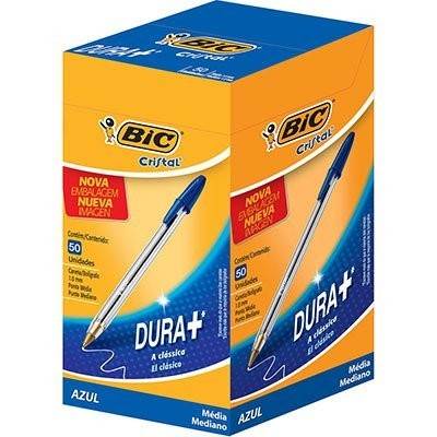 CANETA BIC CRISTAL 50UN AZUL