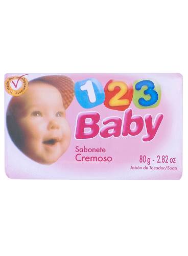 SAB INF BABY 123 CREMOSO ROSA 80G