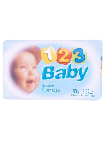 SAB INF BABY 123 CREMOSO AZUL 80G