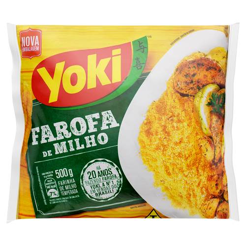 FAROFA MILHO YOKI 500G TEMPERADA