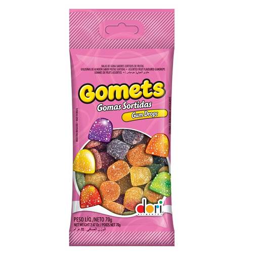 BOMB GOMETS DORI FRUTAS SORTIDAS SM 70G