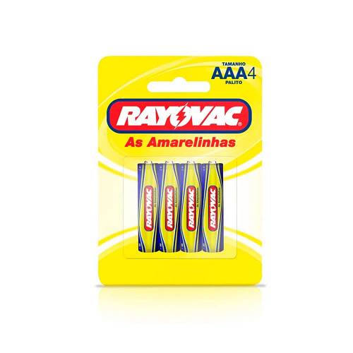 PILHA RAYOVAC AMAR AAA4 PALITO SM 4UN