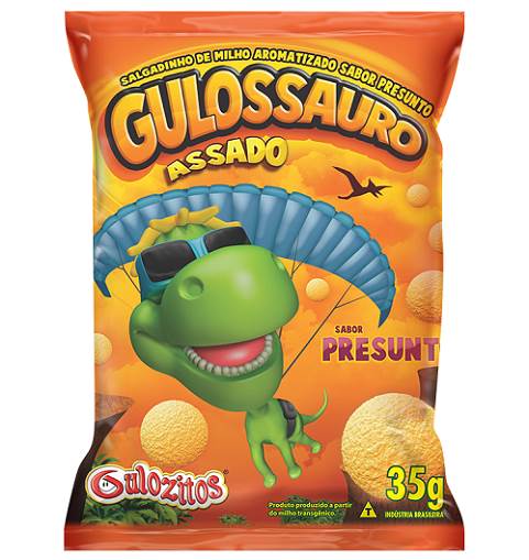 CHIPS GULOSSAURO 35G PRESUNTO TUBINHO 