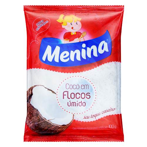 COCO RALADO MENINA 100G FLOCOS UMIDADOC