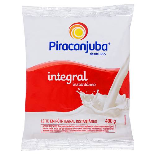 LEITE PO PIRACANJUBA 400G INTEG INST SCH