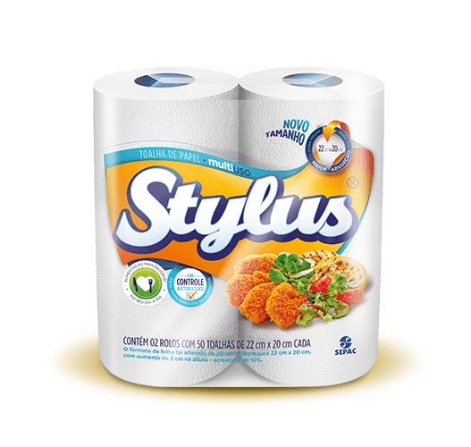TOALHA PAPEL STYLUS 2UND 205CM 50FOLHAS