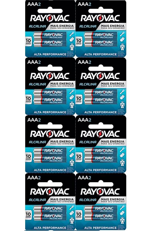 PILHA RAYOVAC ALC AAA2 PALITO 2UN CART 