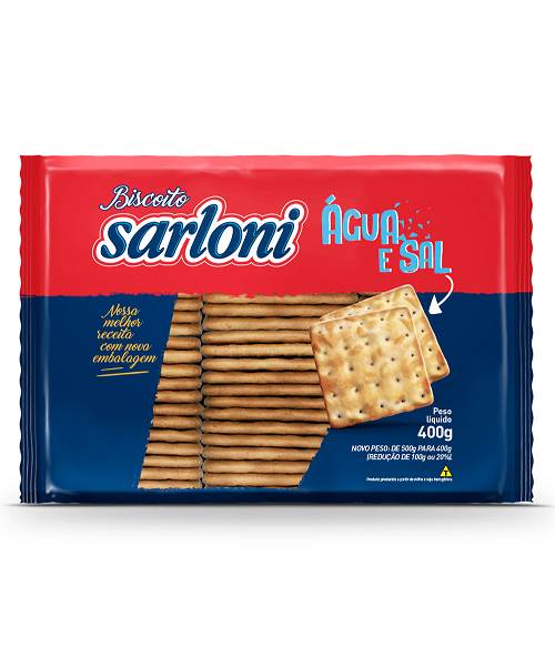 BISC SARLONI 400G AGUA E SAL