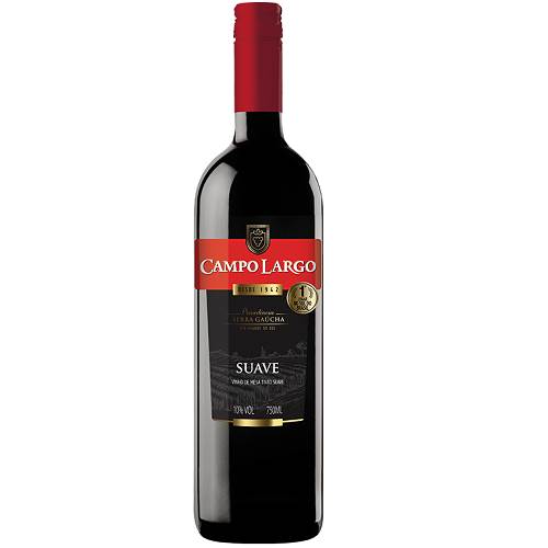 BEB VINHO CAMPO LARGO 750ML TINTO SUAVE 
