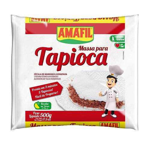 MASSA TAPIOCA AMAFIL 500G  HIDRATADA