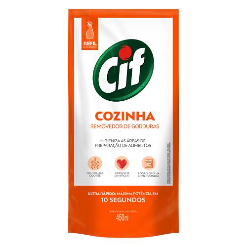 LIMP DESENG CIF 450ML ULTRA RAPIDO SACHE