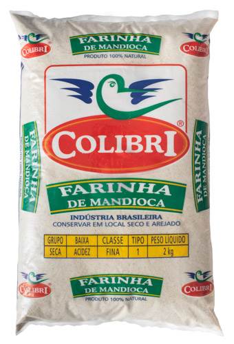 FARINHA MANDIOCA COLIBRI TP1 2KG BRANCA