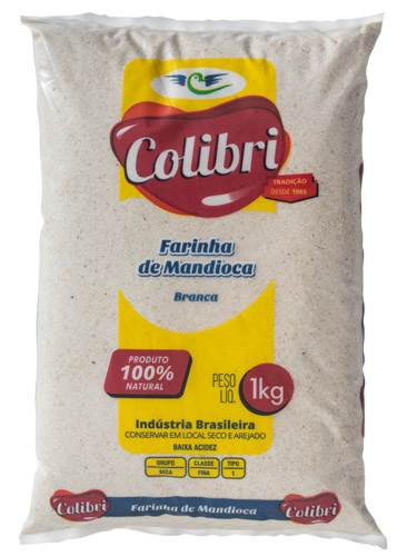 FARINHA MANDIOCA COLIBRI 1KG BRANCA