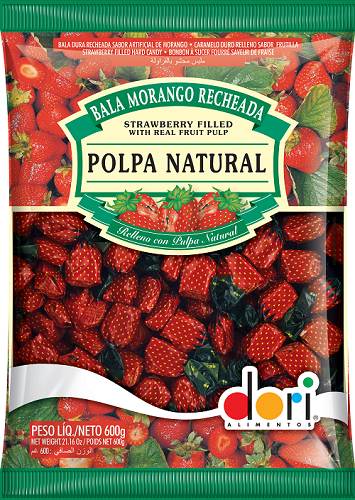 BOMB BALA DURA DORI MORANG RECHEADA 600G