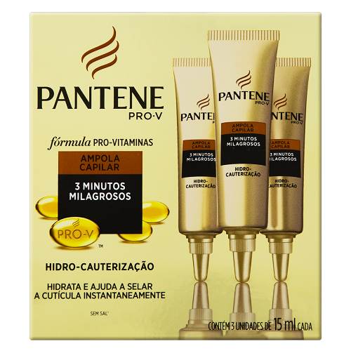 AMPOLA PANTENE 3X15ML HIDRAT PODEROSA