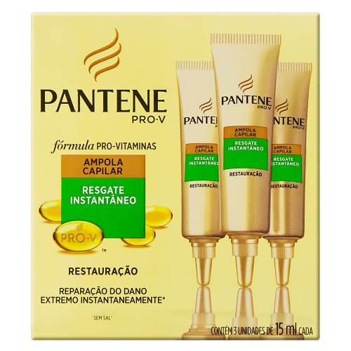 AMPOLA PANTENE 3X15ML RESTAURACAO