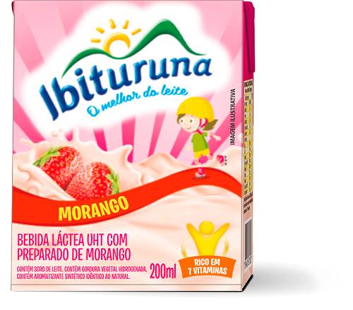 BEBIDA LAC IBITURUNA 200ML MORANGO TP