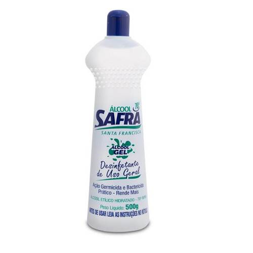 ALCOOL GEL SAFRA 70 INPM BACT 500G SQZER