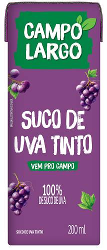 SUCO CAMPO LARGO TP 200ML UVA