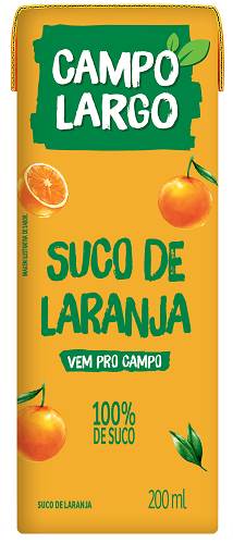 SUCO CAMPO LARGO TP 200ML LARANJA