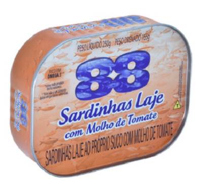 SARDINHA 88 LAJE 250G TOMATE