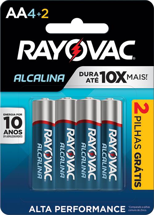 PILHA RAYOVAC ALC AA6 PQ L6P4UN SM 