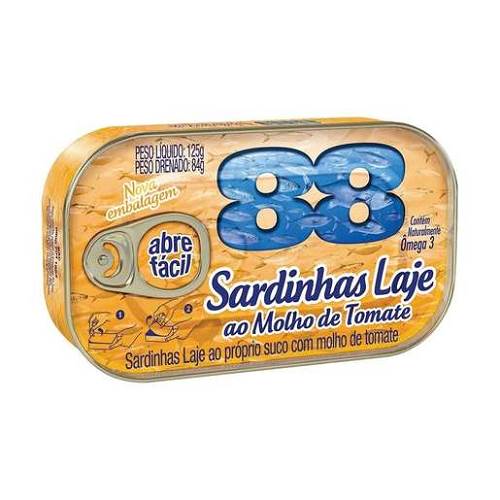 SARDINHA 88 LAJE 125G TOMATE